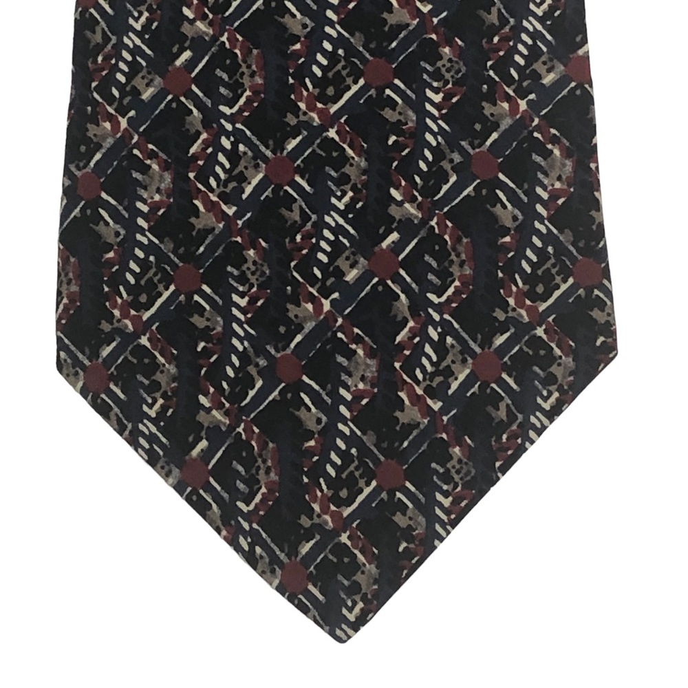 Farrah Multicolored Abstract Print Silk Tie - Picture 3 of 13